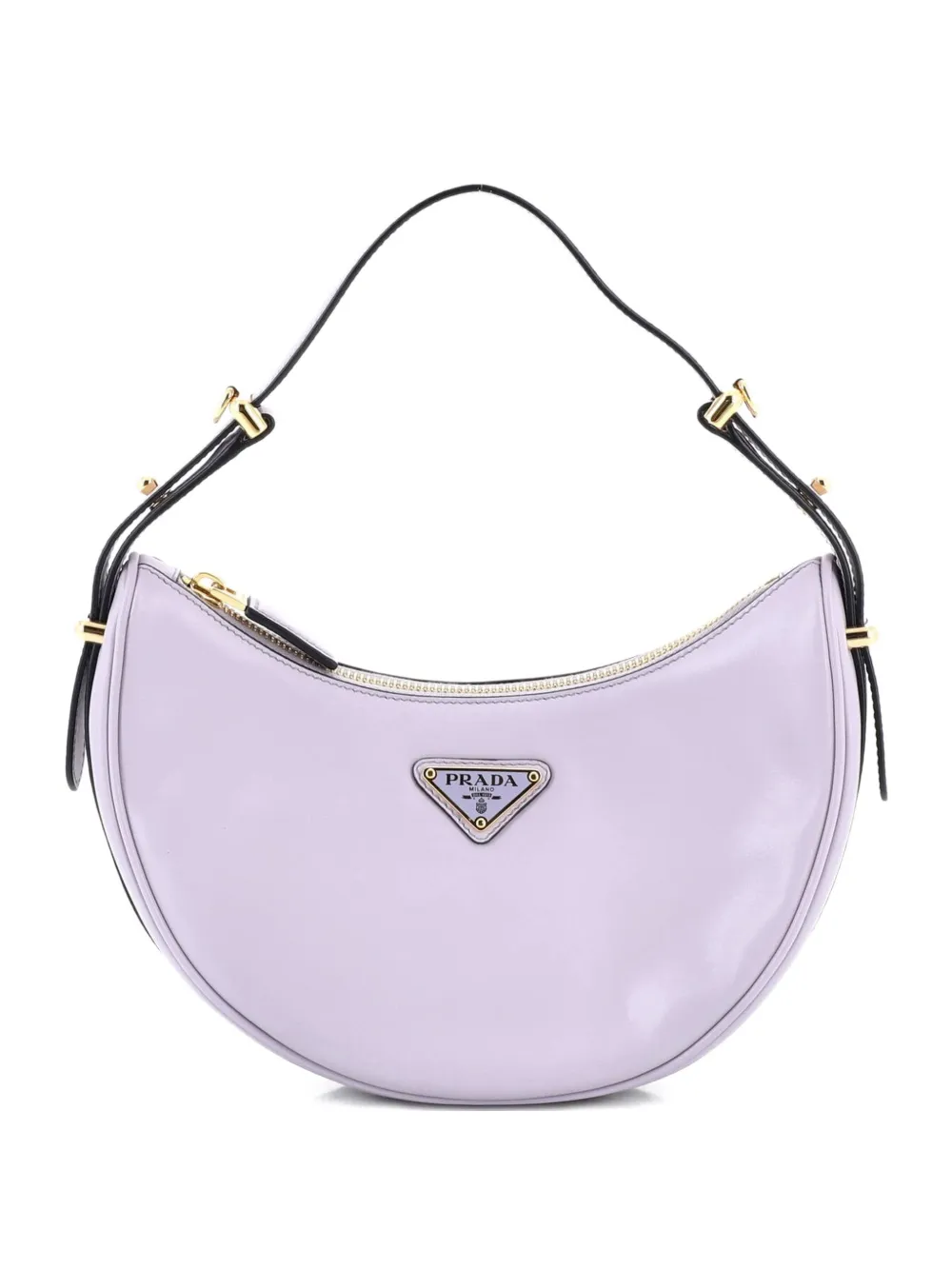 Prada Pre-Owned Arque Half Moon Leather Small hobo bag - Viola