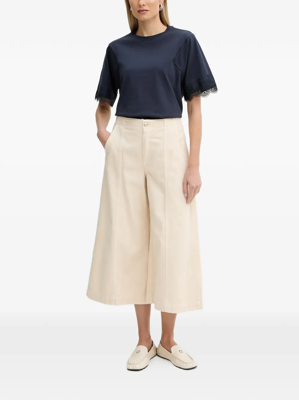  Twinset Panelled Culottes - Neutrals 