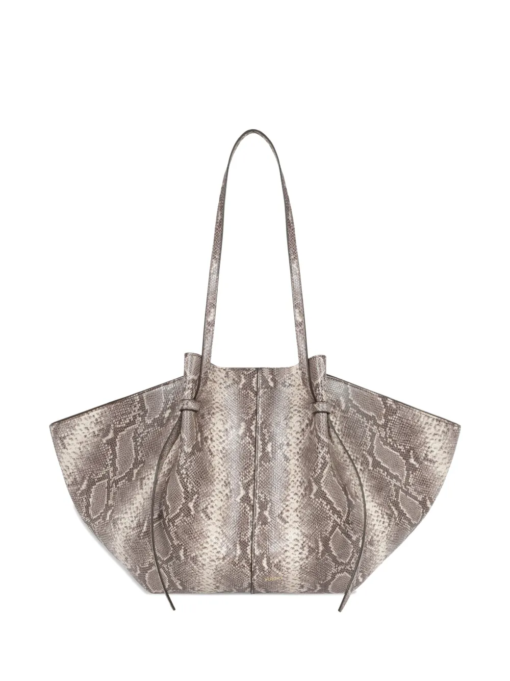 Yuzefi large Mochi leather shoulder bag - Grigio