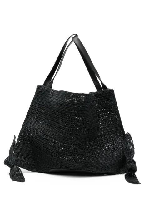 Hereu raffia knot-detail shoulder bag