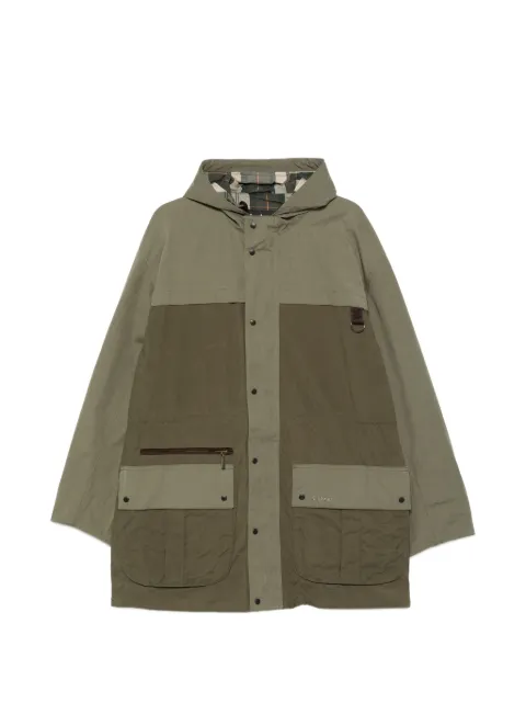 Barbour logo-embroidered coat
