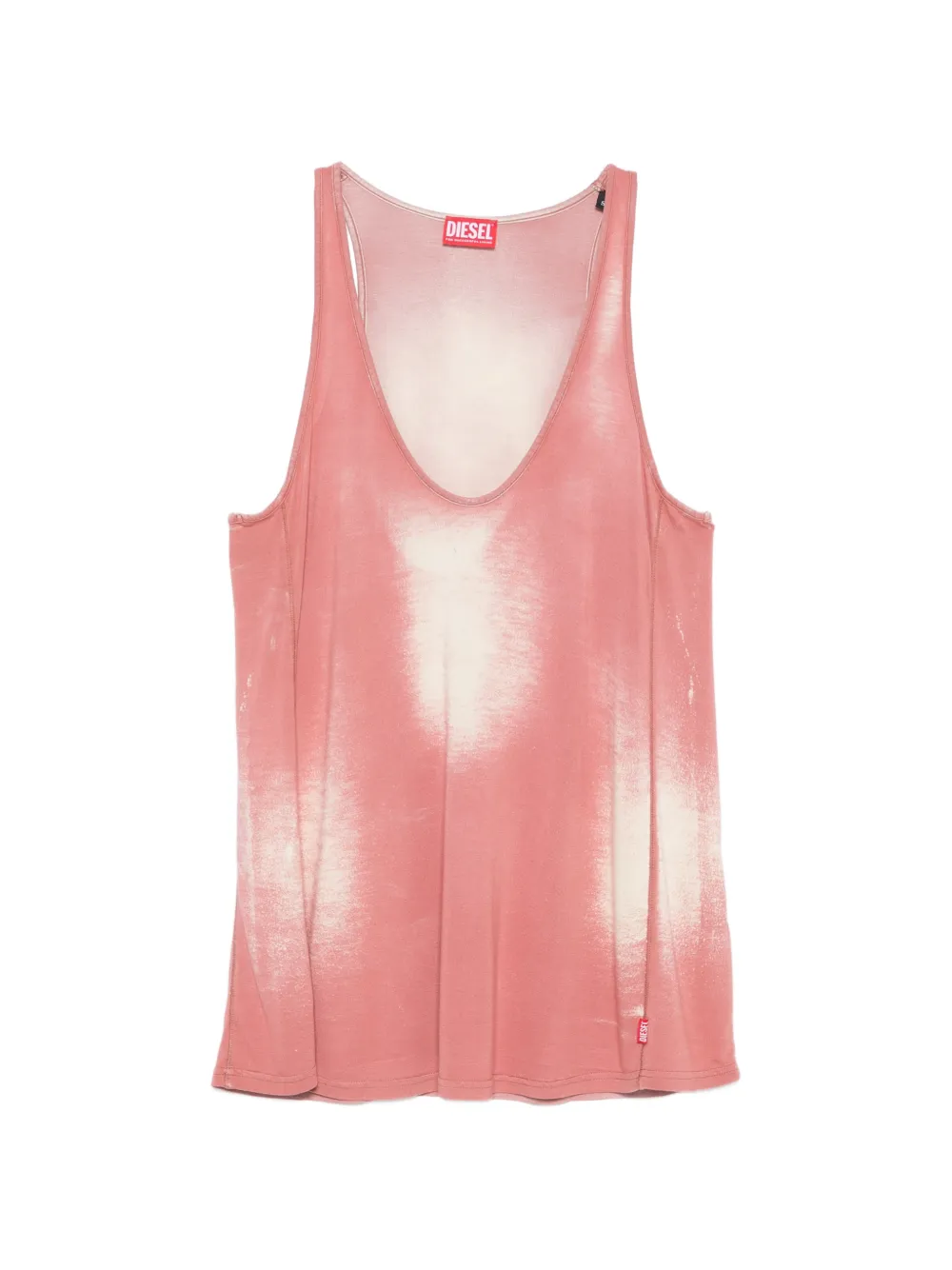 Diesel bleached V-neck top - Rosa