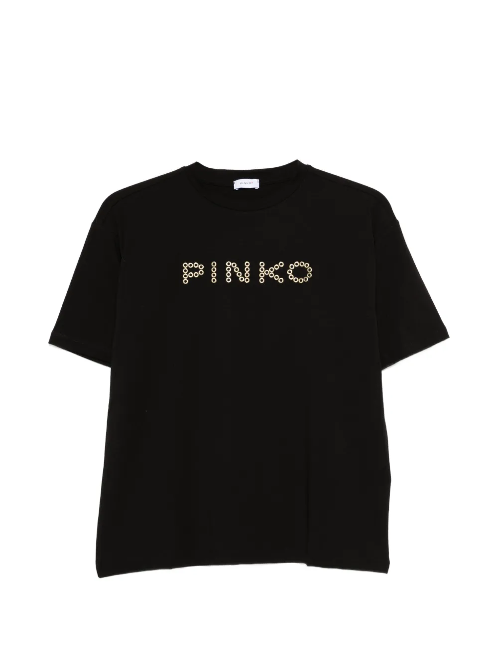 Pinko Kids logo-appliqué T-shirt - Nero