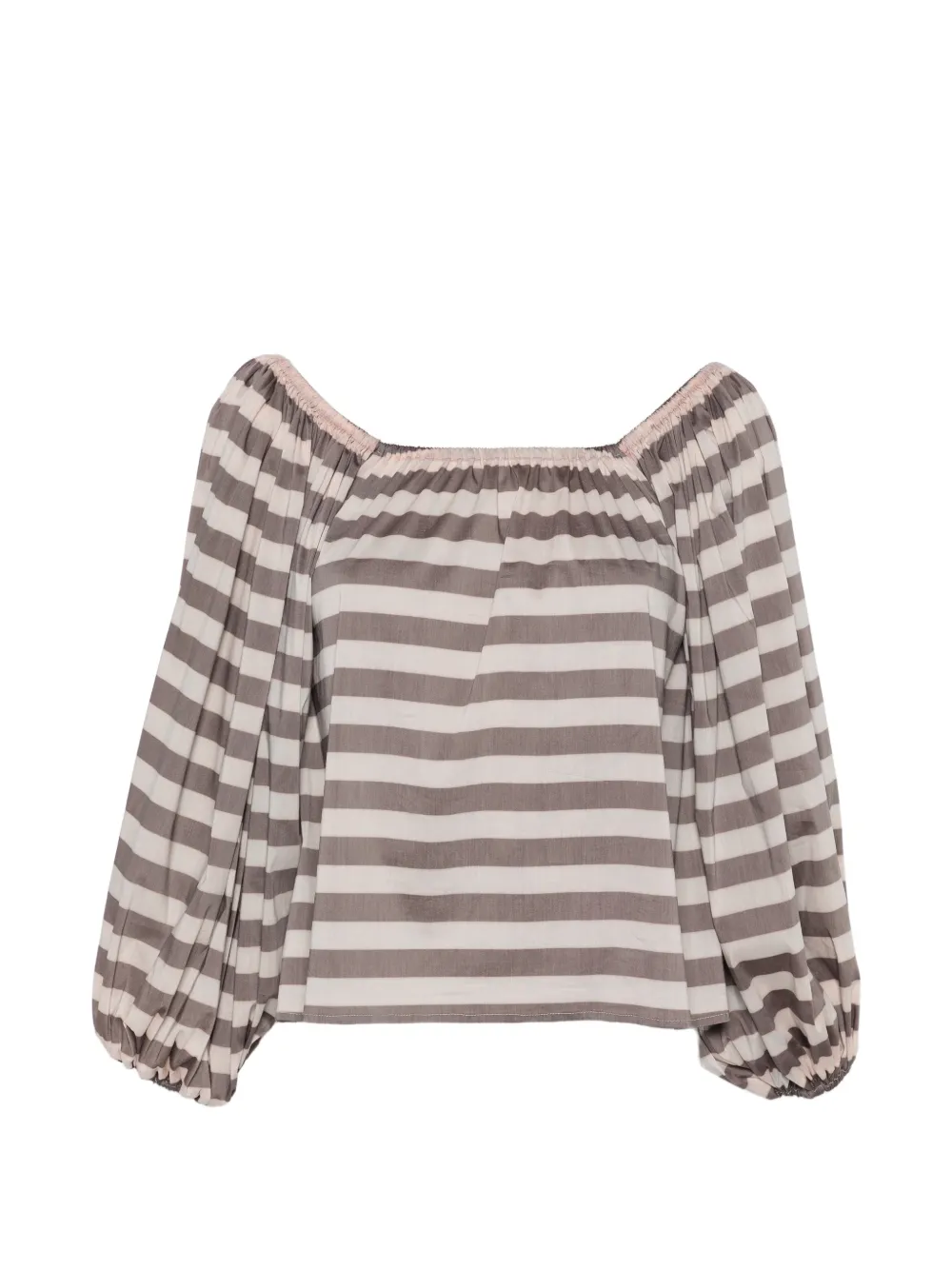 Camilla striped off-shoulder top - Toni neutri