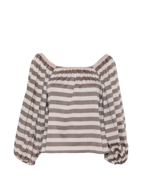 Camilla striped off-shoulder top