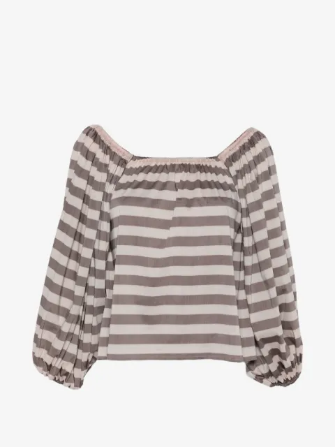 Camilla striped off-shoulder top