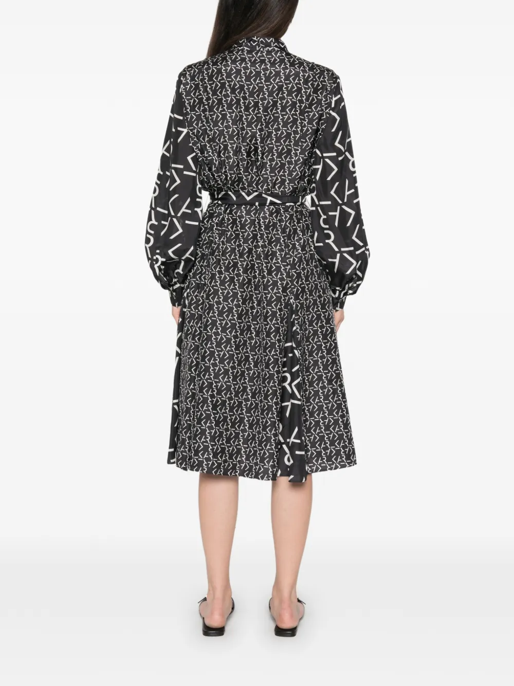 Karl Lagerfeld Midi-jurk met logoprint Zwart