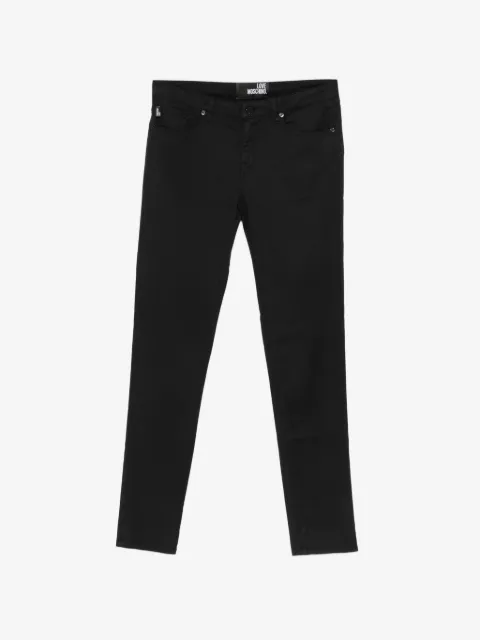 Love Moschino logo-patch slim-fit jeans