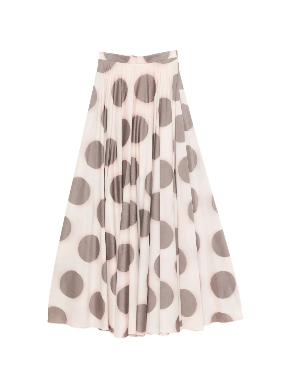 Camilla polka-dot pleated maxi skirt - Rosa