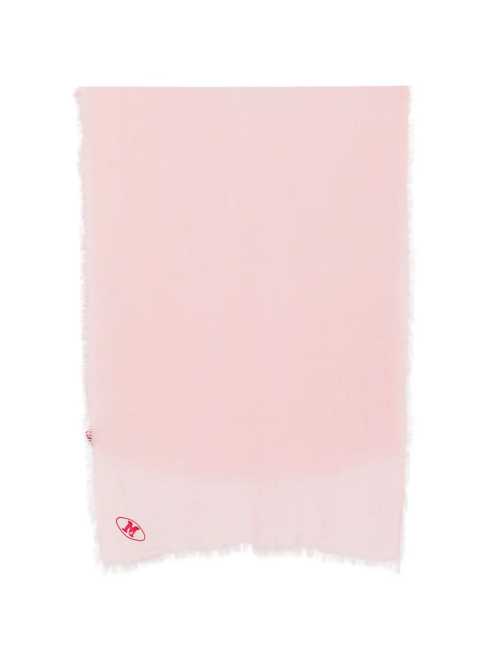 Missoni logo-embroidered frayed scarf - Rosa