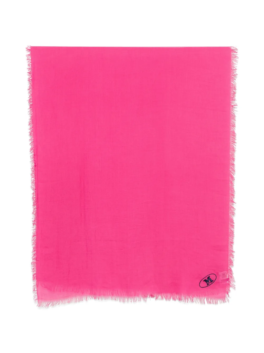 Missoni logo-embroidered frayed scarf - Rosa