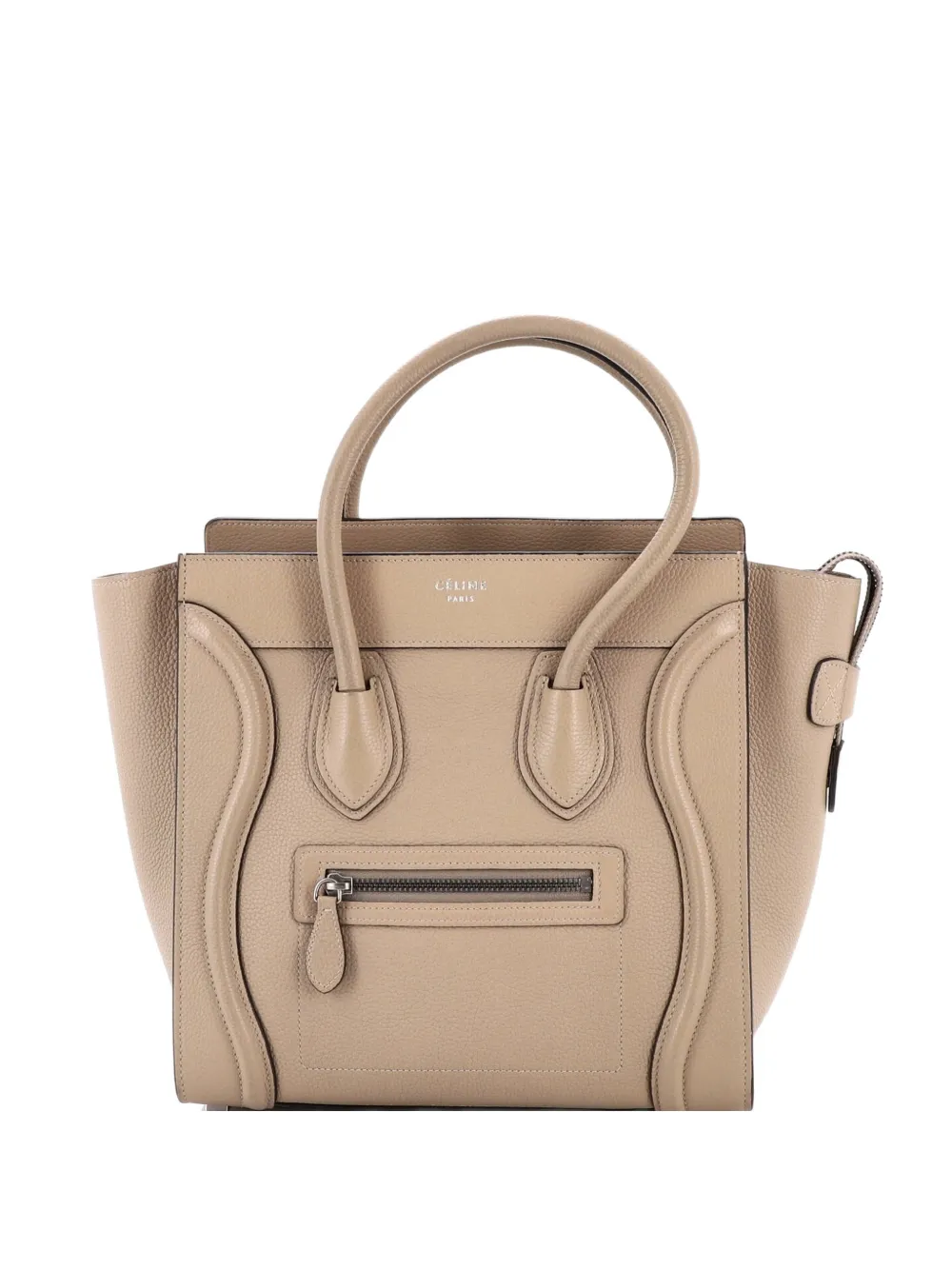 Celine Pre-Owned Luggage Bag Grainy Leather Micro tote bag - Toni neutri