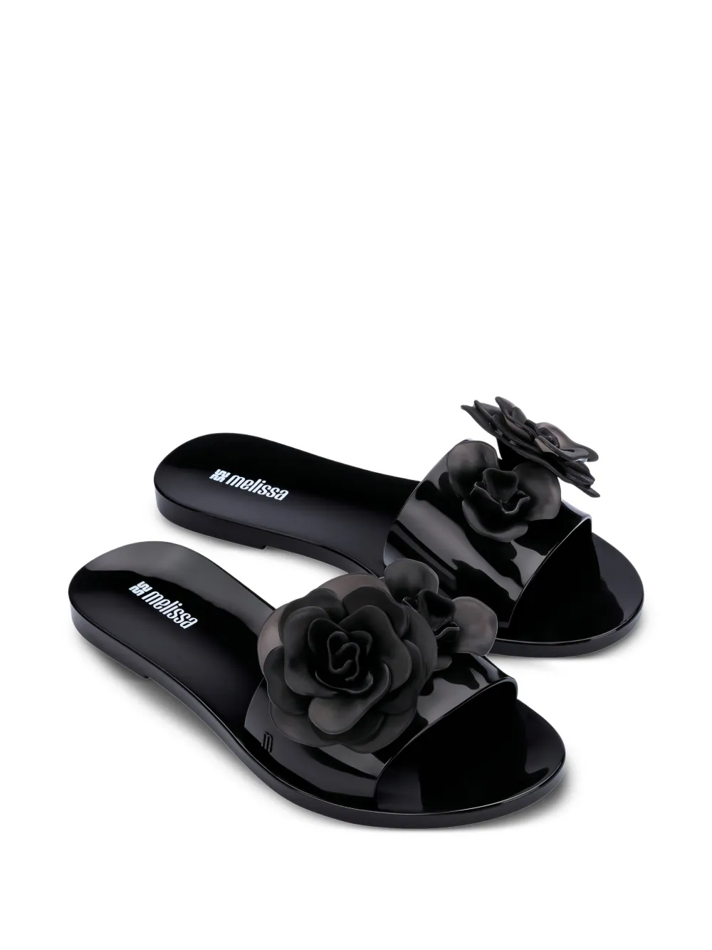 Melissa Babe sandalen met bloemenprint Zwart