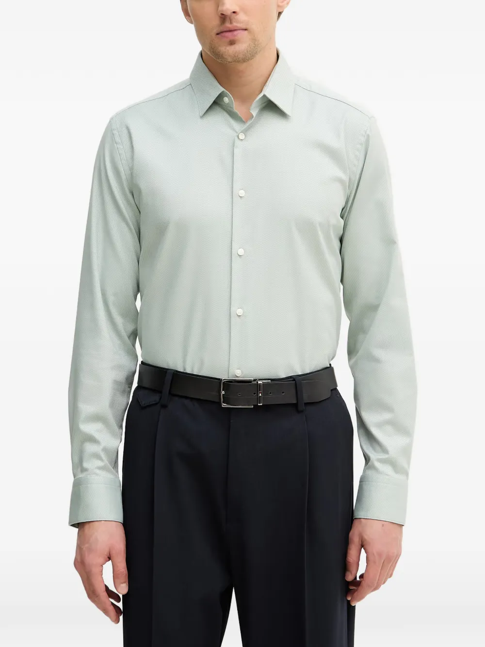 BOSS buttoned collared shirt - Verde
