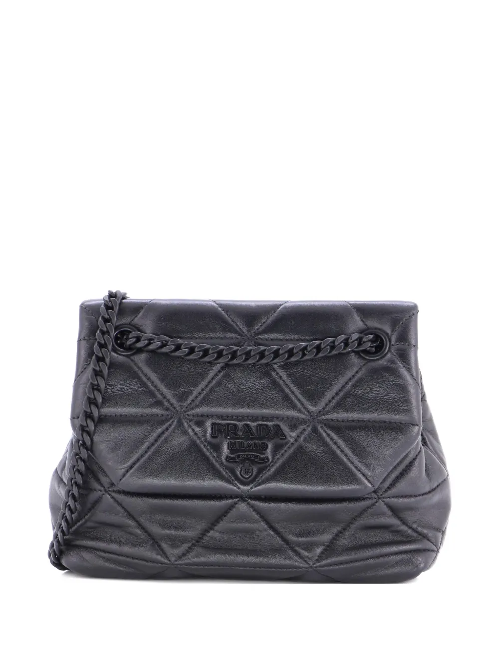 Prada Pre-Owned Spectrum Flap Bag Quilted Nappa Leather Small shoulder bag - Nero