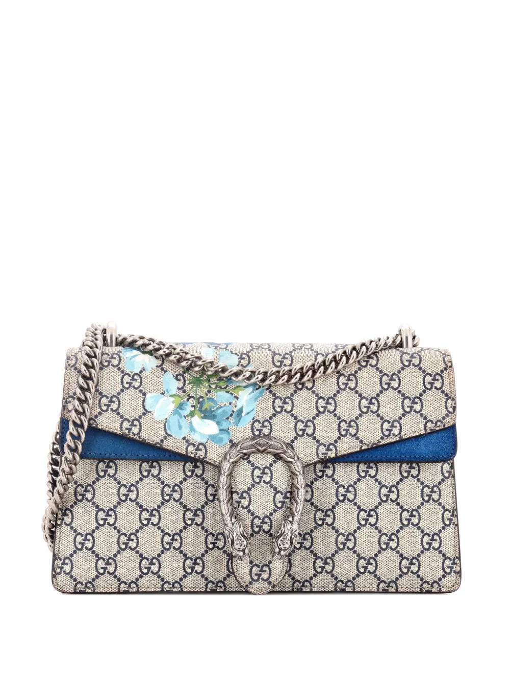 Gucci Pre-Owned Dionysus Bag Blooms Print GG Coated Canvas Small shoulder bag - Blu