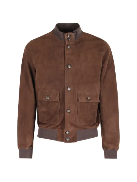 Stewart buttoned flap-pocket suede jacket