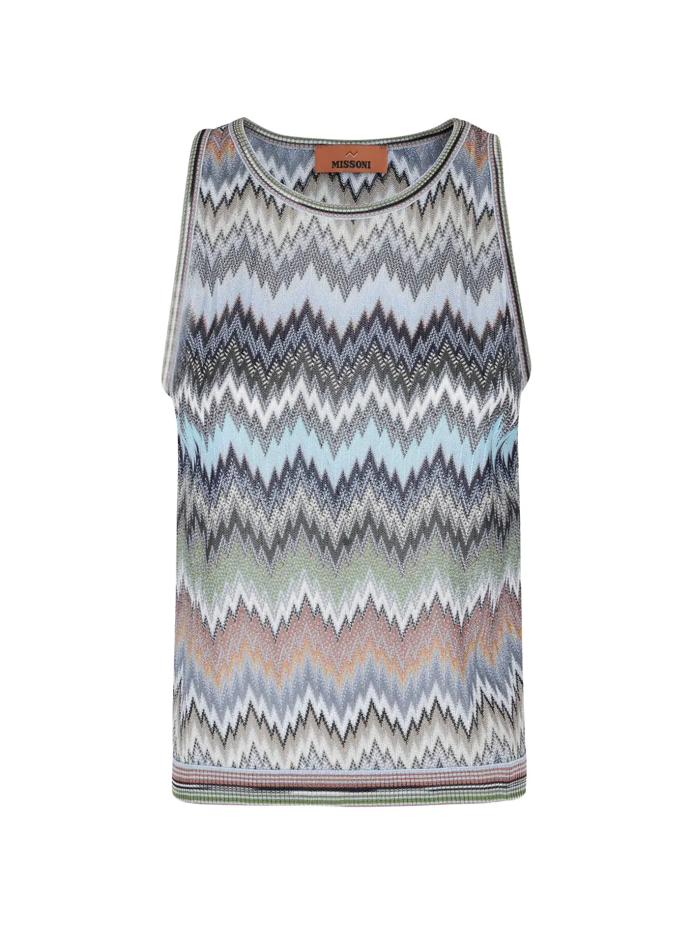 chevron round-neck top