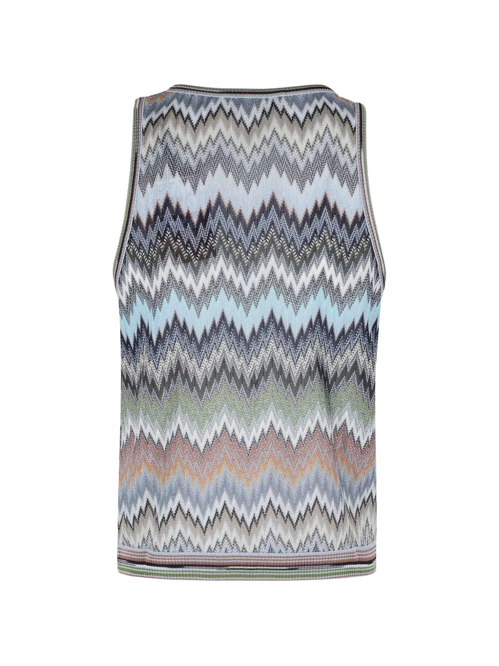 chevron round-neck top