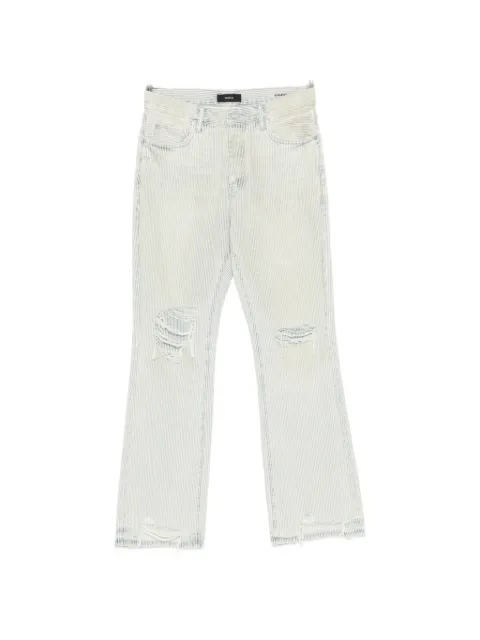 Purple Brand pinstripe ripped jeans