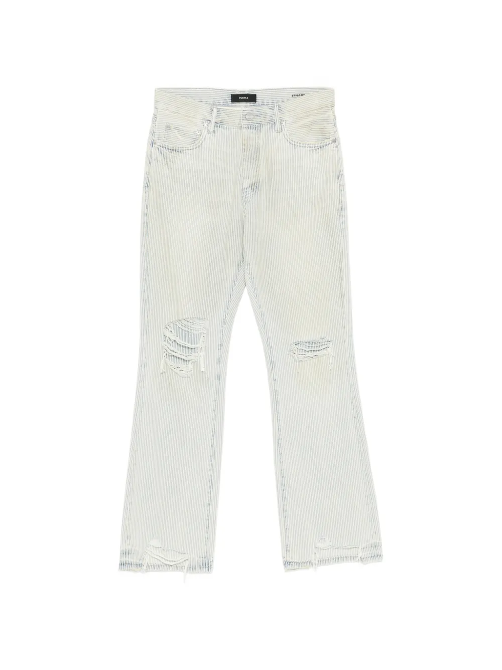 Purple Brand pinstripe ripped jeans - Bianco