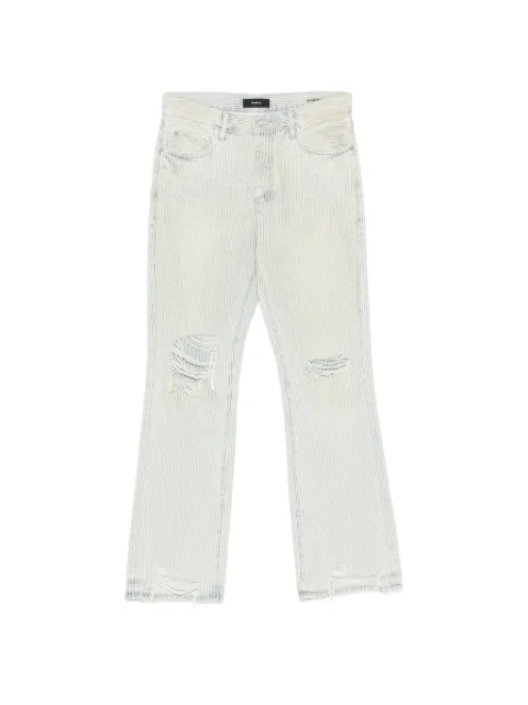 Purple Brand pinstripe ripped jeans