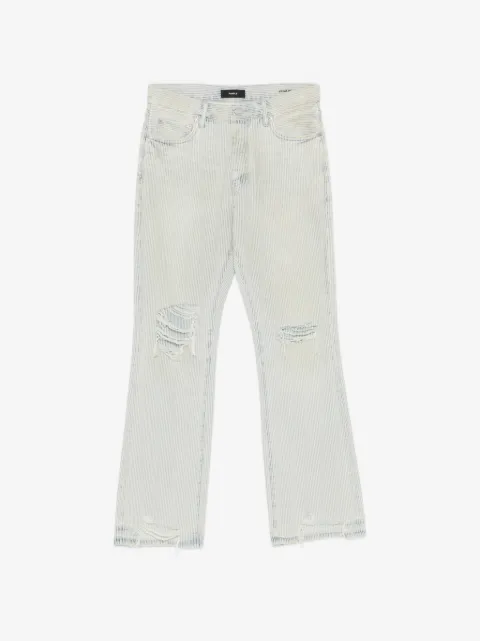 Purple Brand jeans con rayas diplomáticas y diseño rasgado