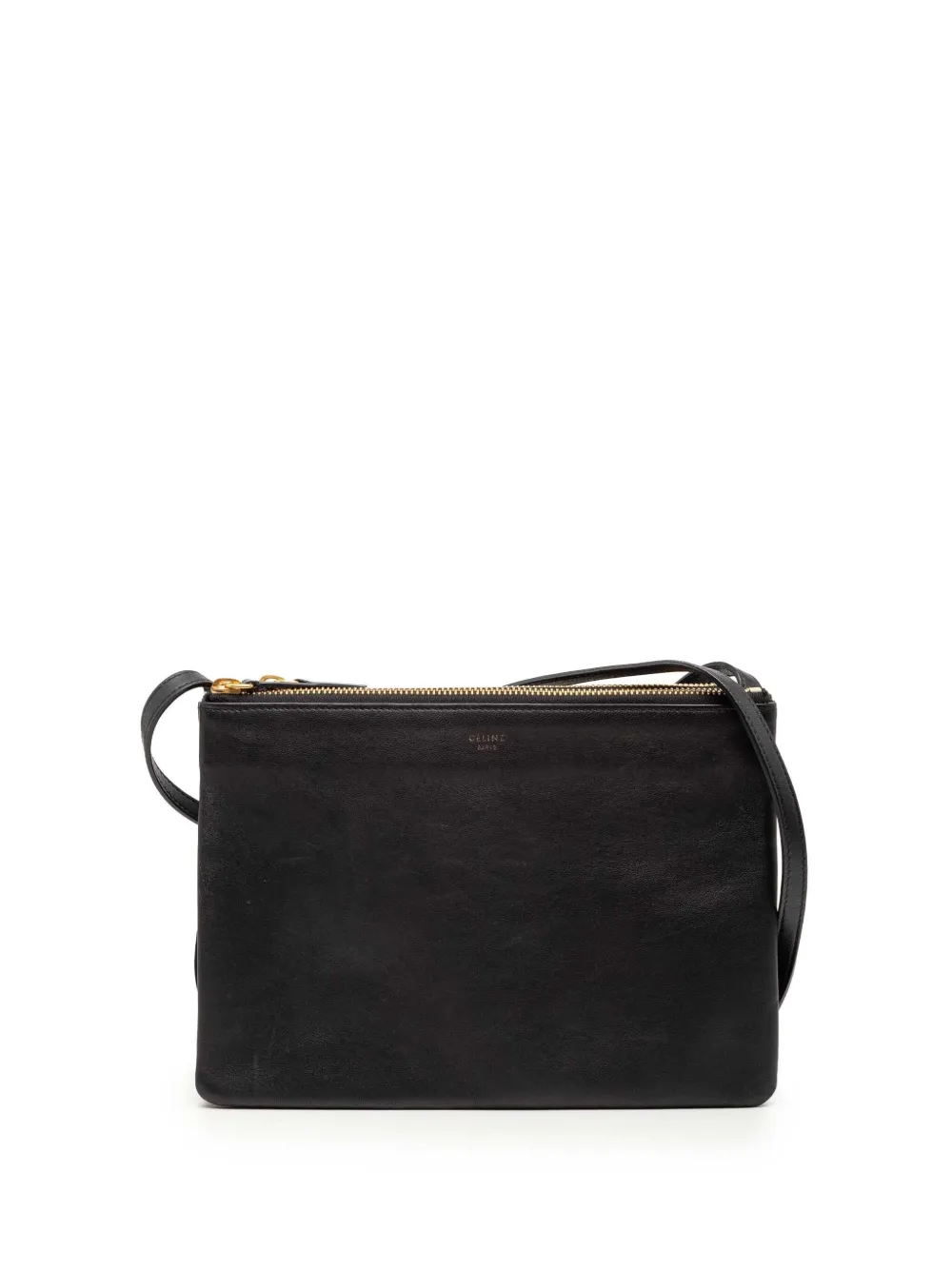 Celine Pre-Owned Borsa a tracolla Trio grande in pelle di agnello 2018 - Nero