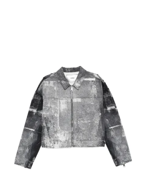 Purple Brand Carpenter Palms patterned zip jacket