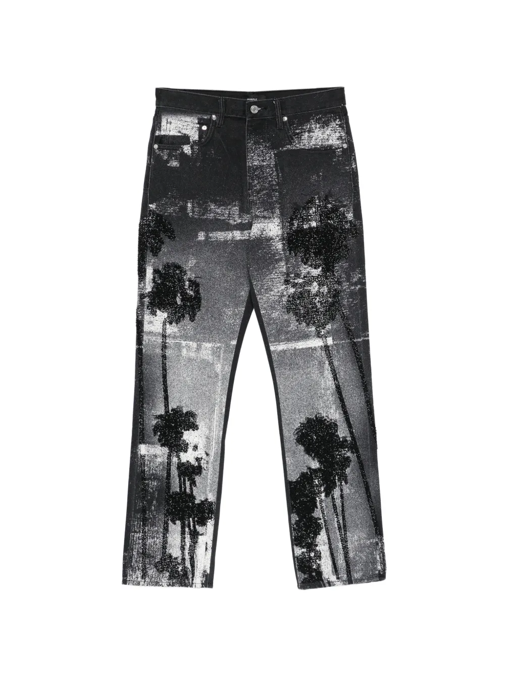 Purple Brand Beaded Palms denim jeans - Nero