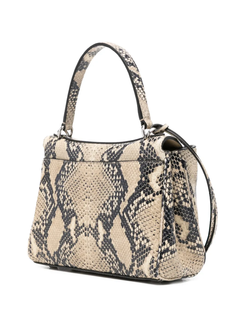  Balenciaga Rodeo Snakeskin-effect Tote Bag - Neutrals 