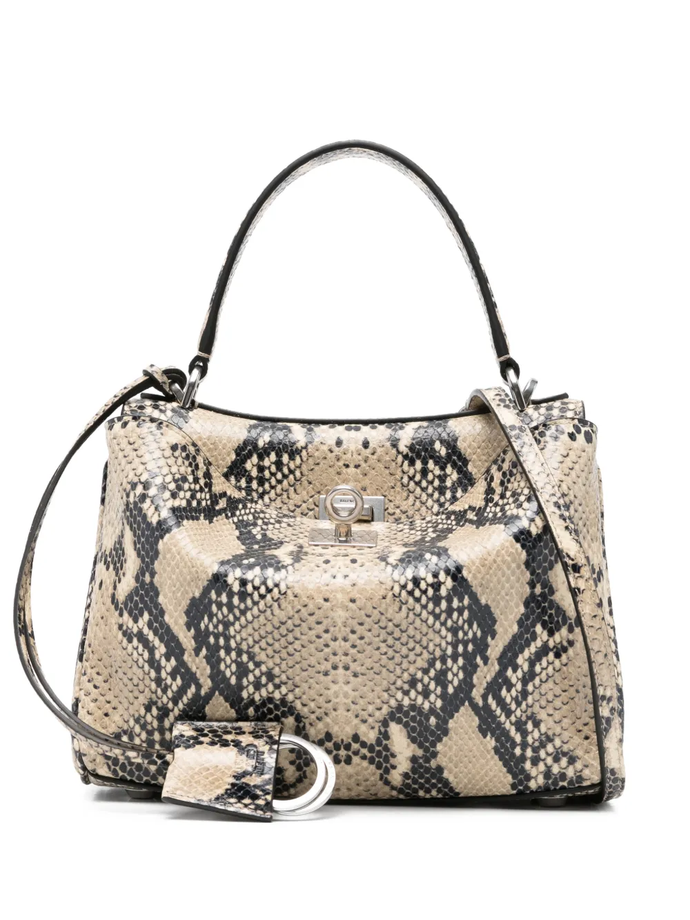 Balenciaga Borsa tote Rodeo con effetto pelle di serpente - Toni neutri