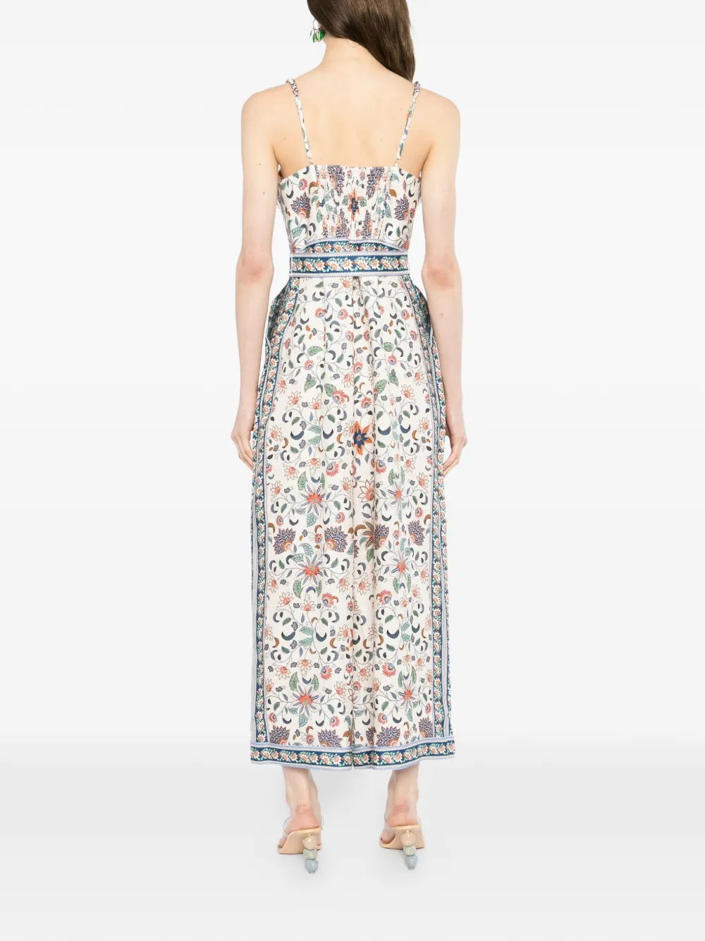 FARM Rio Jurk met bloemenprint Beige