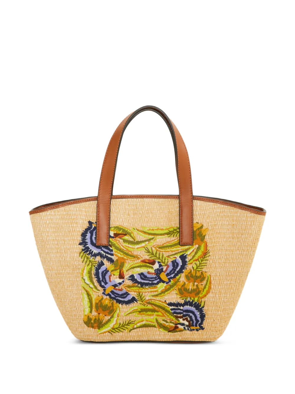 FARM Rio small embroidered tote bag - Toni neutri