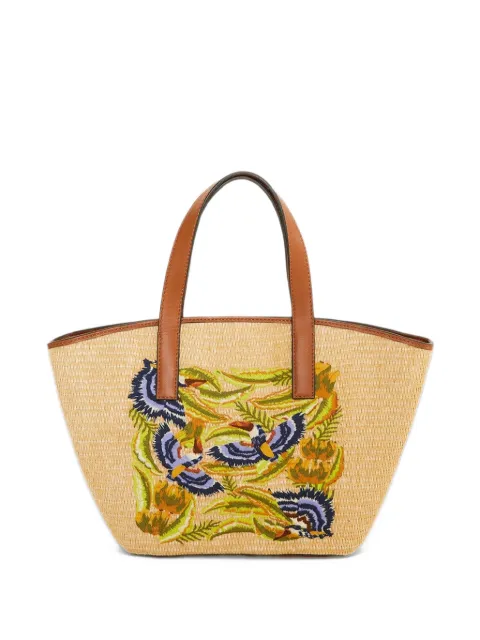 FARM Rio raffia basket tote bag small