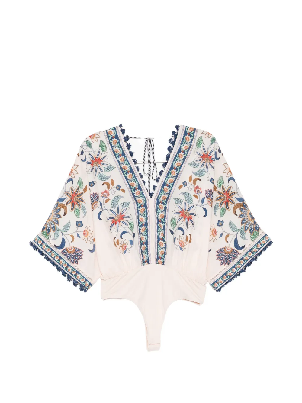 FARM Rio Blusa a fiori con scollo a V - Rosa