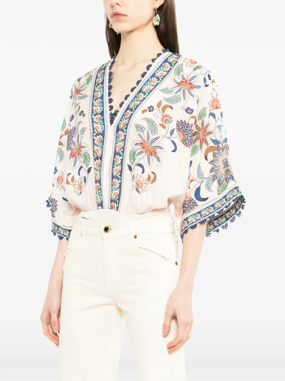 FARM Rio Blouse met bloemenprint Roze