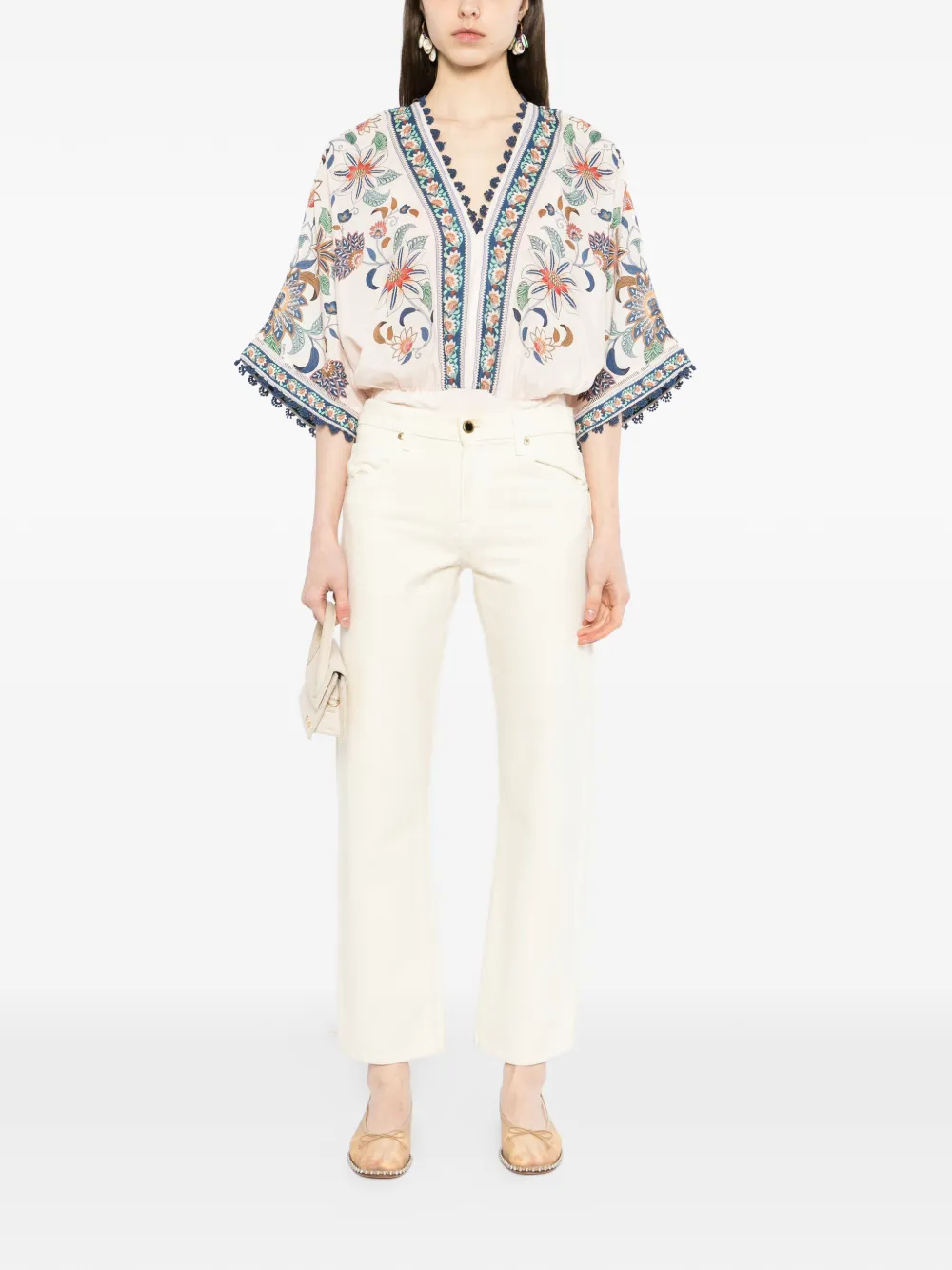 FARM Rio Blouse met bloemenprint Roze