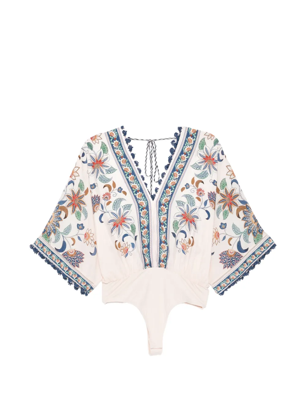 FARM Rio Blusa a fiori con scollo a V - Rosa