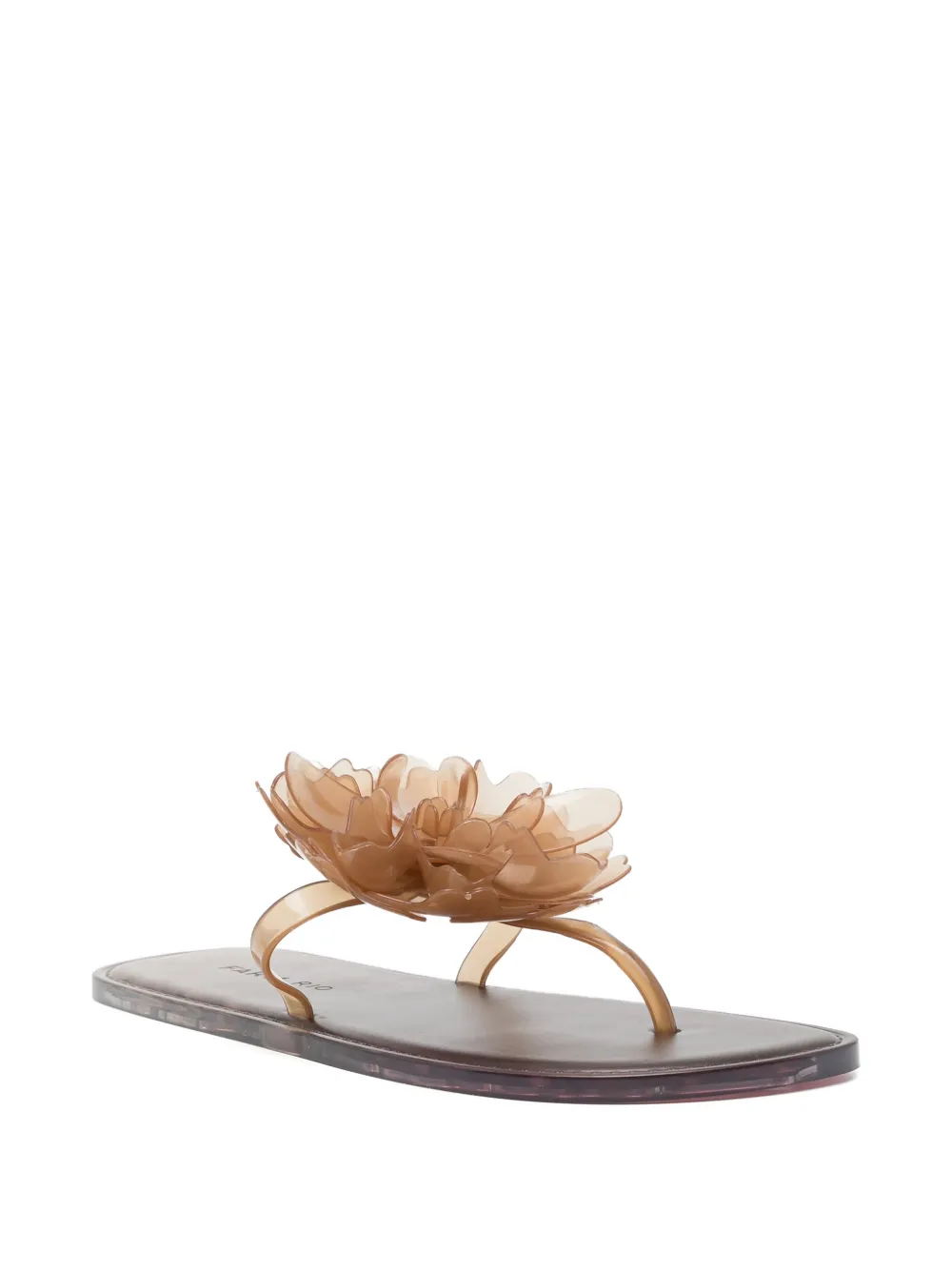  Farm Rio Flower Flat Sandals - Neutrals 
