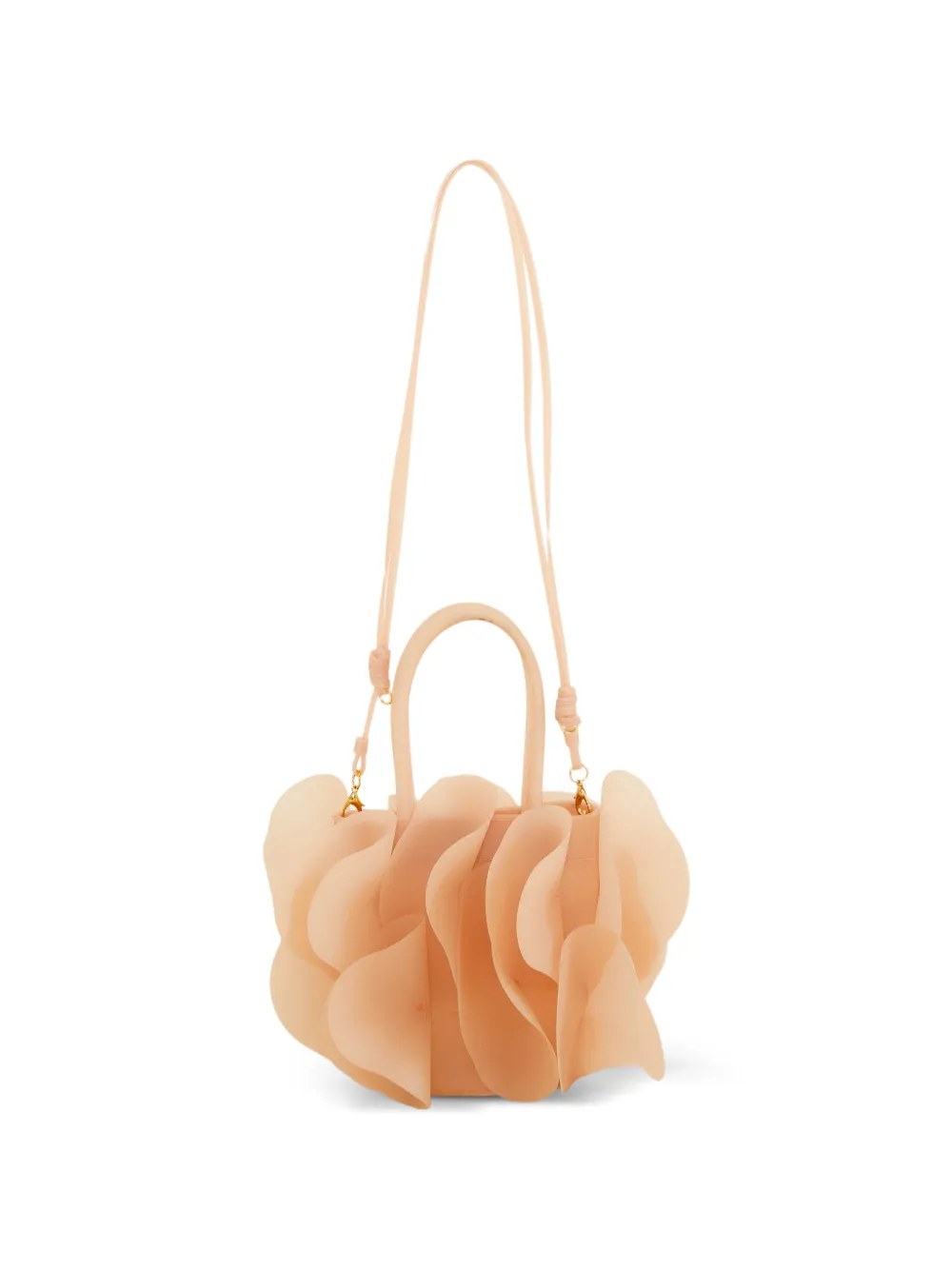 FARM Rio flower appliqué tote bag - Arancione