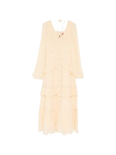 FARM Rio ruffled V-neck maxi dress