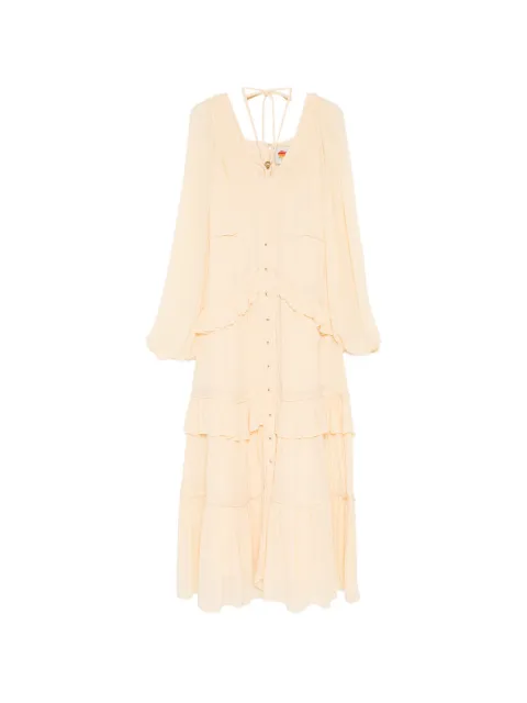FARM Rio ruffled V-neck maxi dress