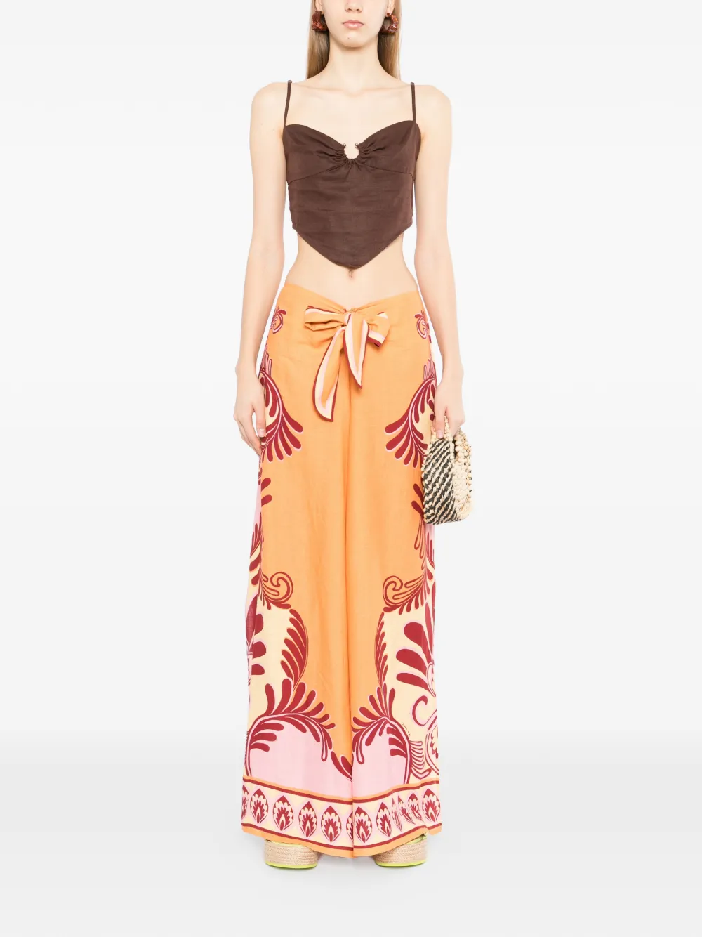 FARM Rio Broek met print Oranje
