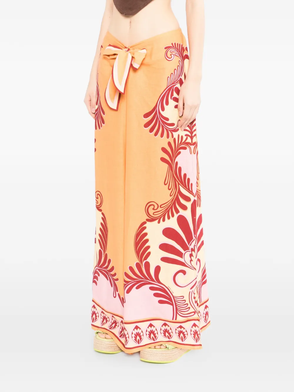 FARM Rio Broek met print Oranje