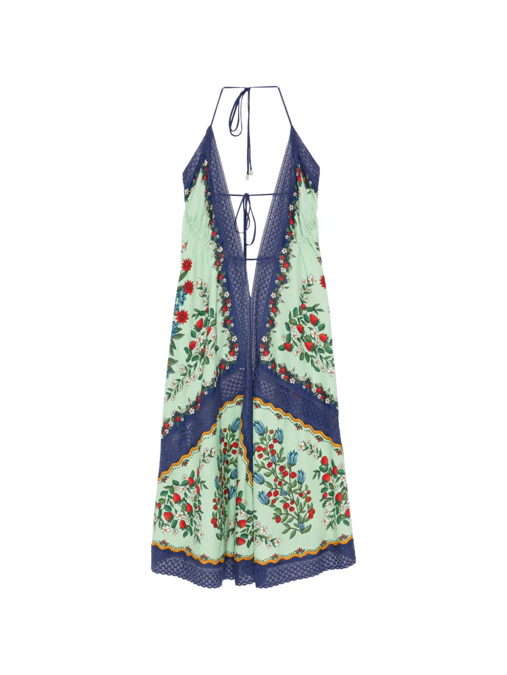  Farm Rio Vestido Largo Fruit Beauty - Azul 