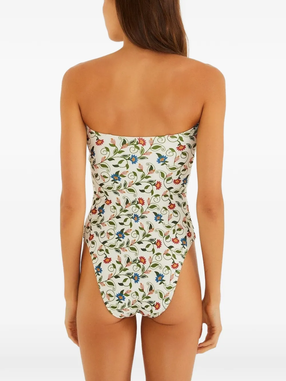 FARM Rio Badpak met bloemenprint Wit