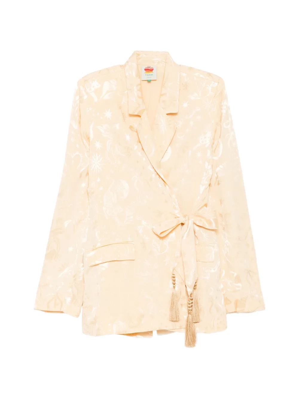 FARM Rio notched lapel blazer - Neutrals