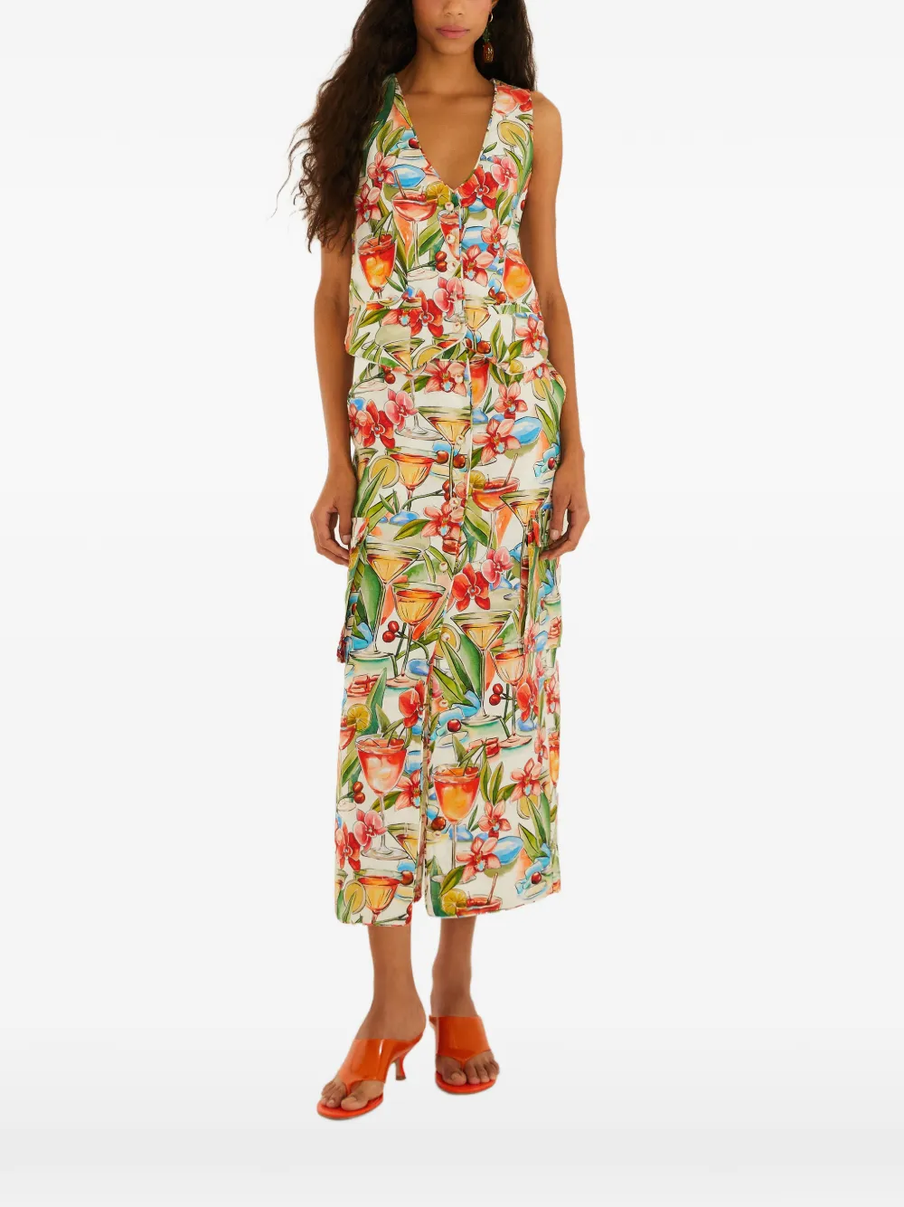 FARM Rio V-neck vest - Bianco