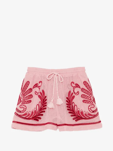 FARM Rio arabesque embroidered shorts